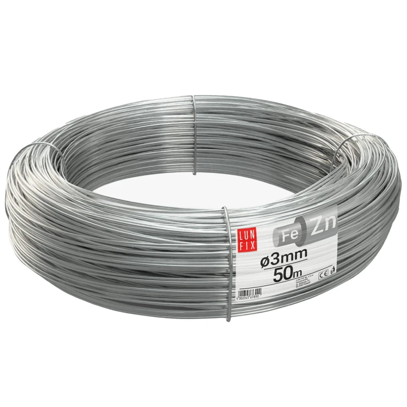 Napínací drát na pletivo pozinkovaný 3mm 50 m
