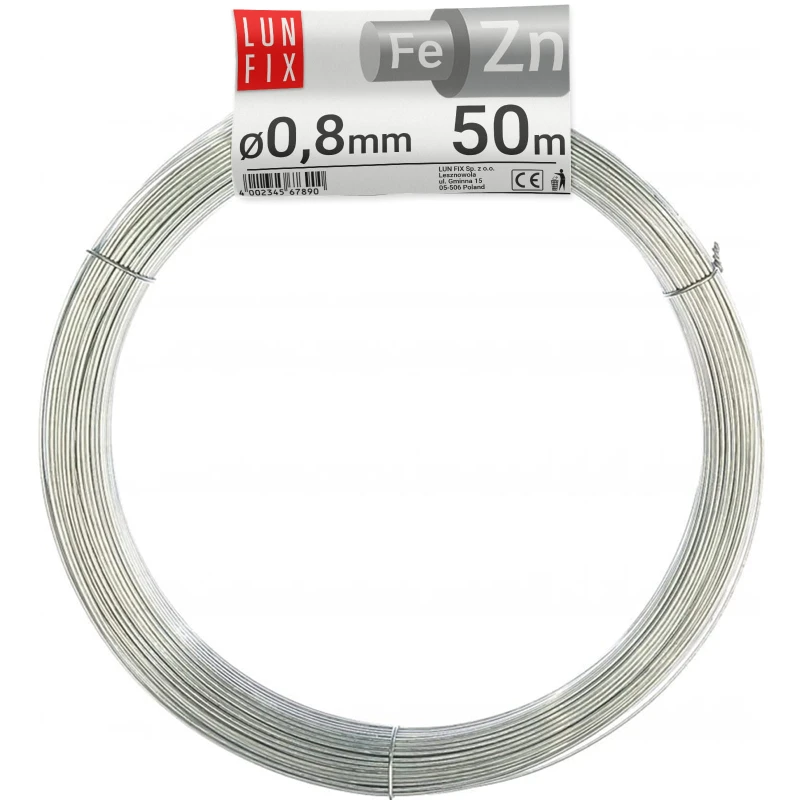 Vázací drát pozinkovaný měkký 0,8 mm 50 m