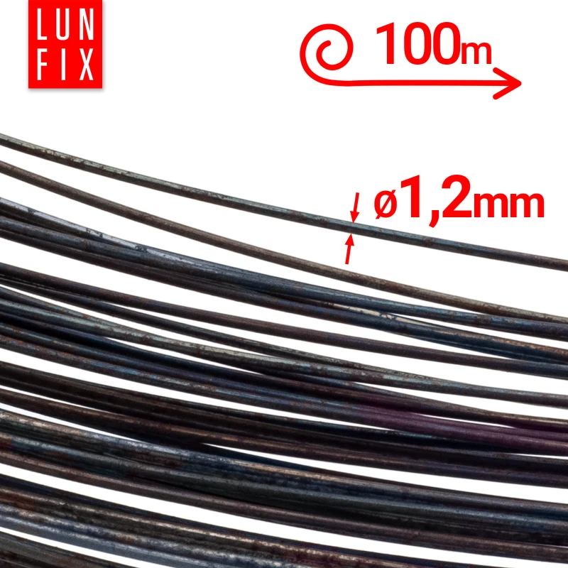 Vázací drát černý (měkký) 1,2 mm 100 m
