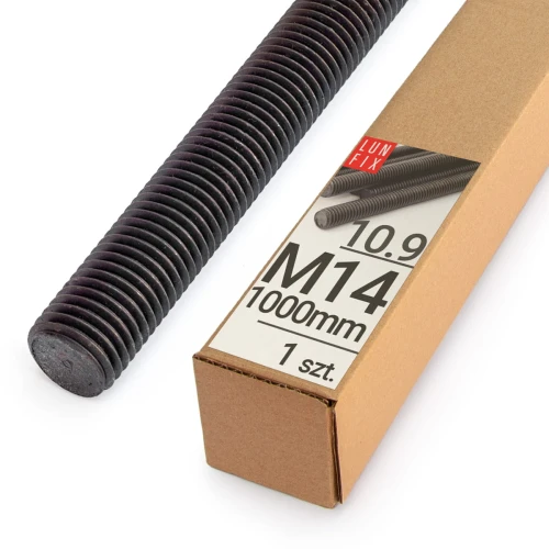 Závitová tyč M14 černá 1000 mm 10.9 1ks.