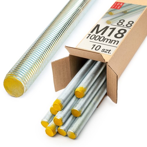 Závitová tyč M18 pozinkovaná 1000 mm 8.8 10 ks.