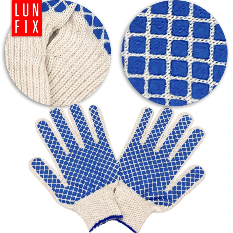 Pracovní rukavice bavlněné povlečené latexem velikost  9-L 1 kus