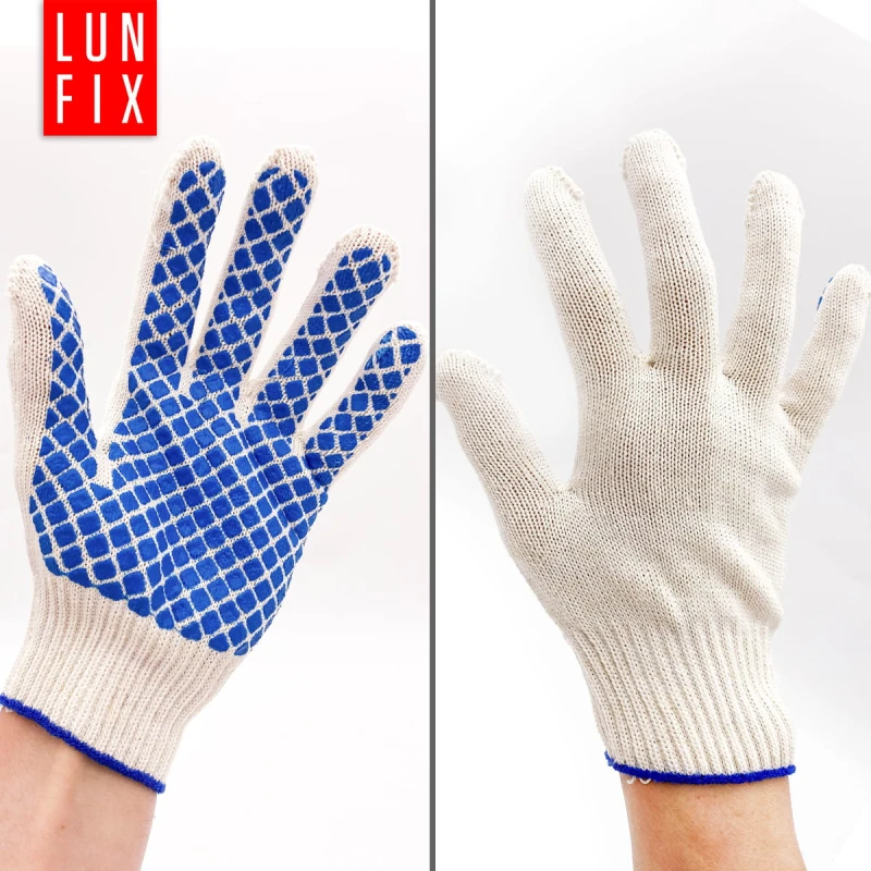 Pracovní rukavice bavlněné povlečené latexem velikost  9-L 1 kus
