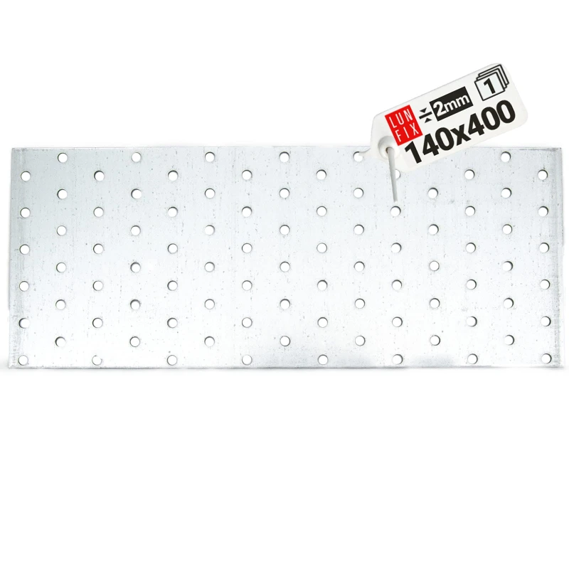 Płytka perforowana 400x140x2 PP33 łącznik ciesielski płaski 1szt.