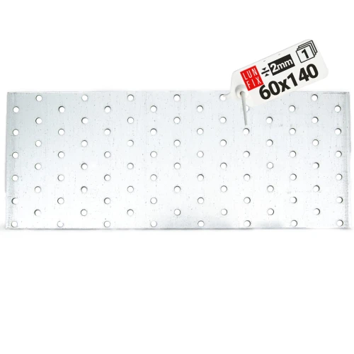 Perforovaná deska 140x60x2 PP8 plochá tesařská spojka 1ks.