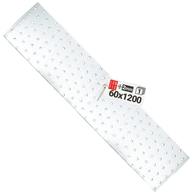 Płytka perforowana 1200x60x2 PP92 łącznik ciesielski płaski 1szt.