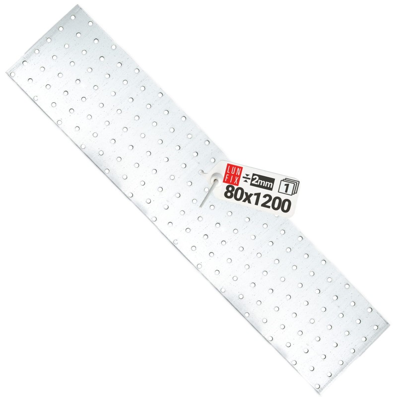 Płytka perforowana 1200x80x2 PP93 łącznik ciesielski płaski 1szt.