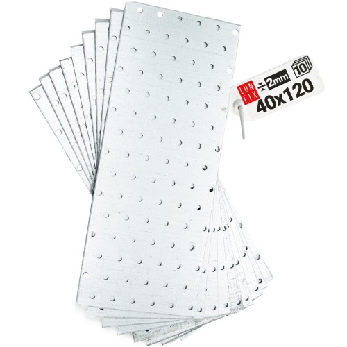 Perforovaná deska 120x40x2 PP3 tesařská spojka plochá 10ks.
