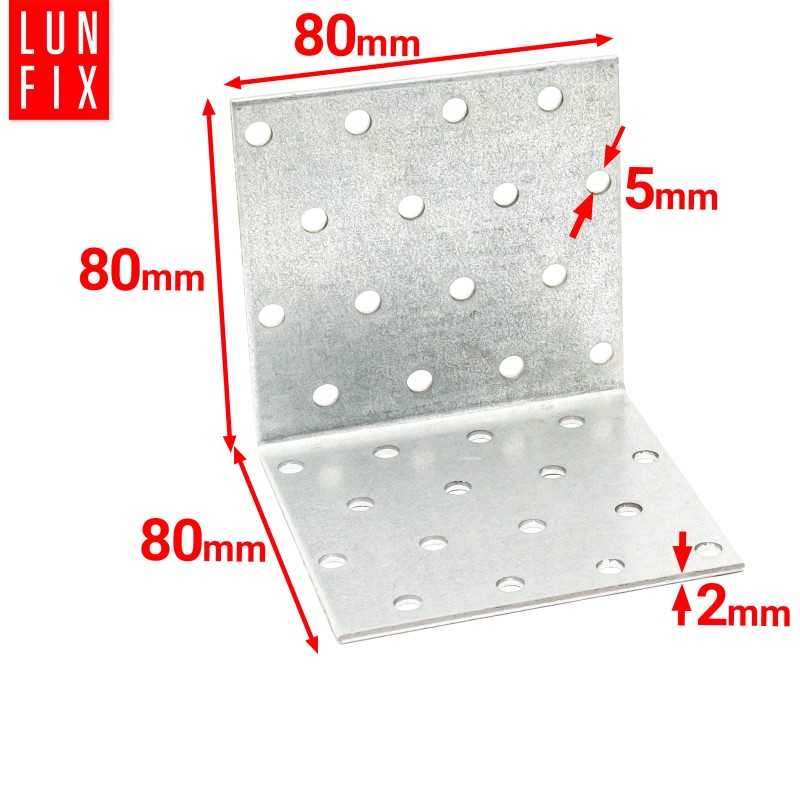 Kątownik montażowy 80x80x80 KM13 2mm