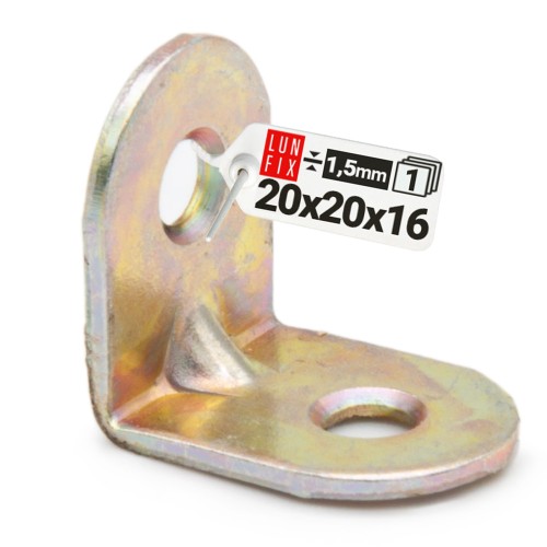 Nábytkový úhelník 20x20x16x1,5 KR2 1ks.