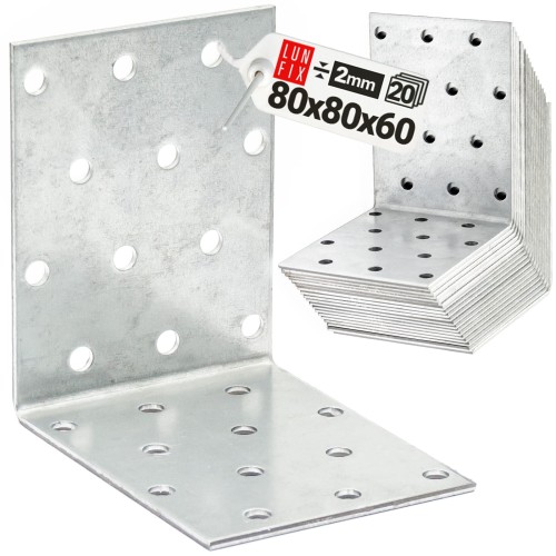 Montážní úhelník 80x80x60x2 KM12 20ks.