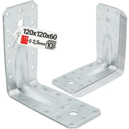 Úhelník s prolisem KP12 120x120x60x2,5 10 ks.