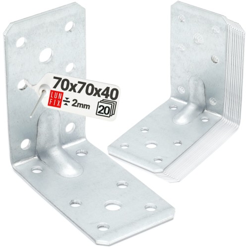 Úhelník s prolisem KPL10 70x70x40x2,0 20 ks.