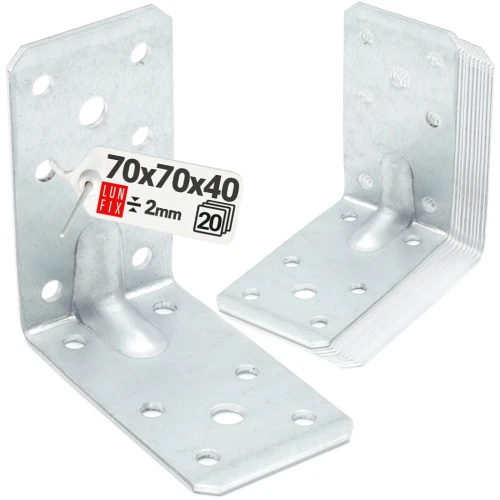 Úhelník s prolisem KPL10 70x70x40x2,0 20 ks.