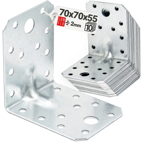 Úhelník s prolisem KPL4 70x70x55x2,0 10 ks.