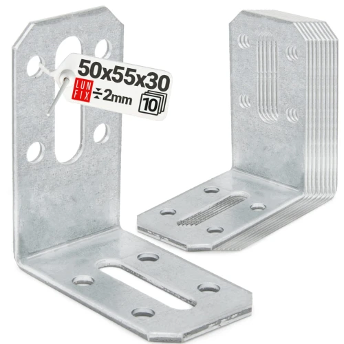 Oboustranný nastavitelný úhelník KRD1 50x55x30x2 mm 10 ks.