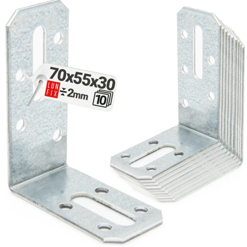 Oboustranný nastavitelný úhelník KRD2 70x55x30x2 mm 10ks.