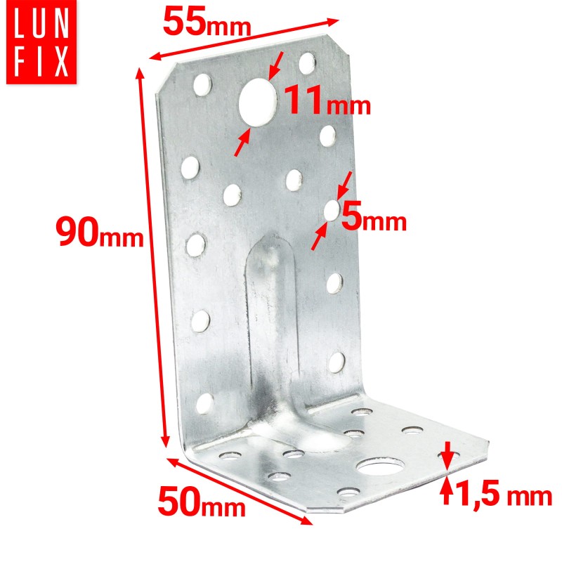 Kątownik z przetłoczeniem KPS3 90x50x55x1,5 (20 szt.)