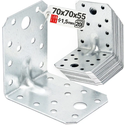 Úhelník s prolisem KPS4 70x70x55x1,5 (20 ks)