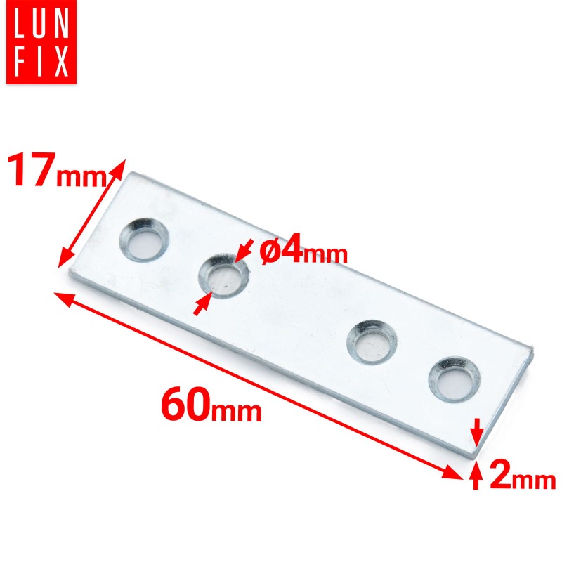 Łącznik płaski 60x17x2mm LW2 10szt.