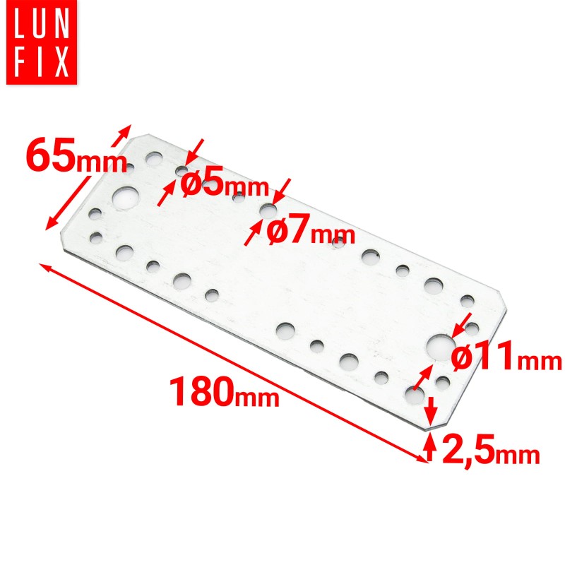 Łącznik płaski 180x65x2,5 LP6 10szt.