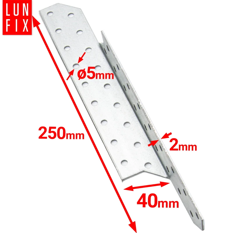 Łącznik krokwiowy LK6 ciesielski 250x40 mm PRAWY 1szt.