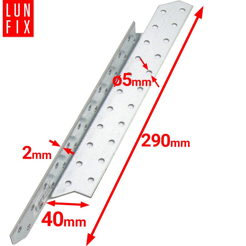 Łącznik krokwiowy LK7 ciesielski 290x40 mm LEWY 10szt.