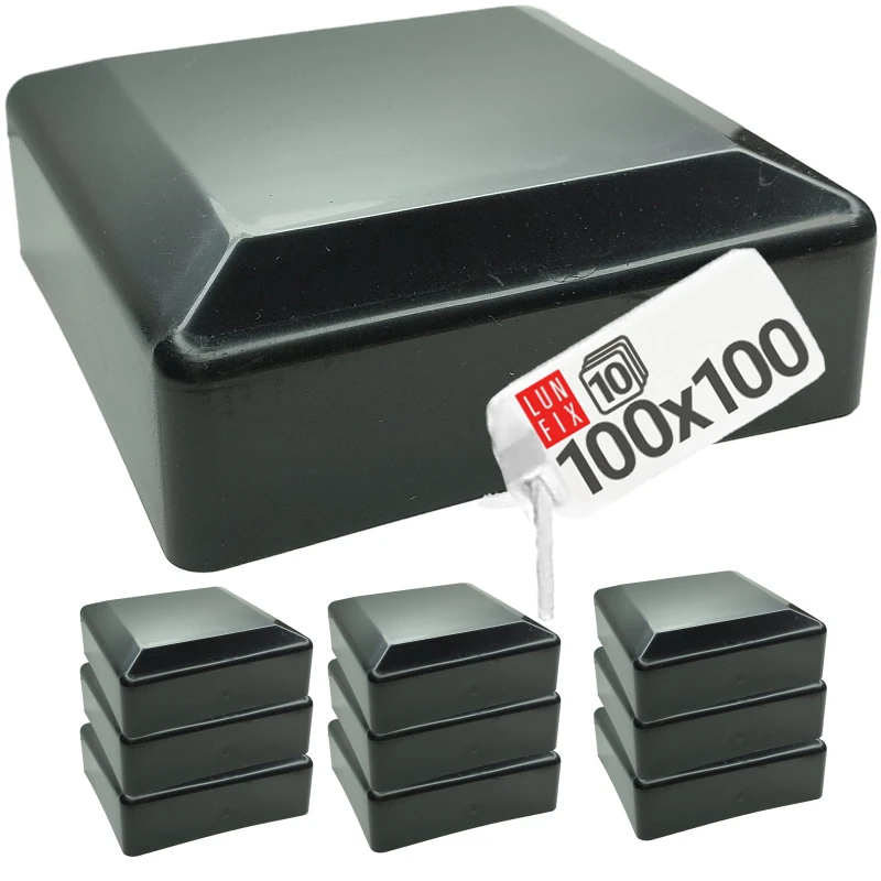 Čepička PVC na sloupek 100x100 mm černá 10ks.