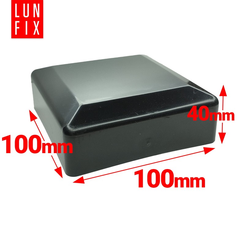 Nasadka na słupek 100x100 mm czarna daszek 10szt.