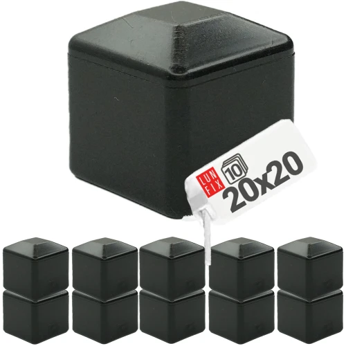 Čepička PVC na sloupek 20x20 mm černá 10ks.