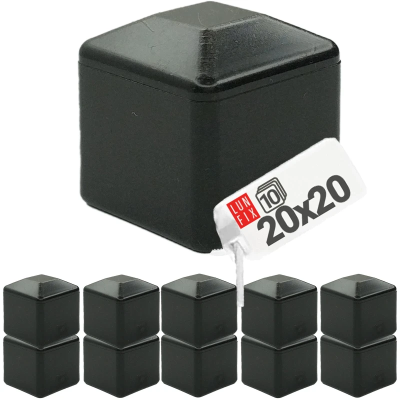 Čepička PVC na sloupek 20x20 mm černá 10ks.