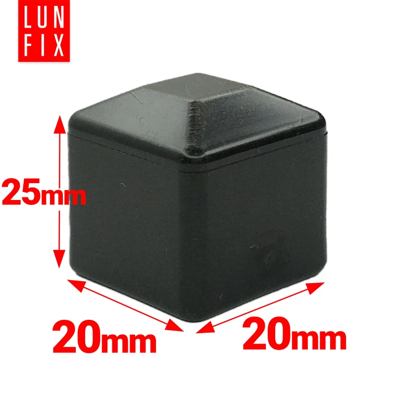 Čepička PVC na sloupek 20x20 mm černá 10ks.