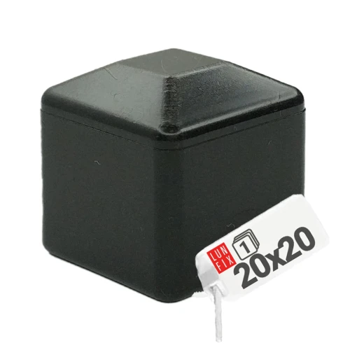 Čepička PVC na sloupek 20x20 mm černá 1ks.