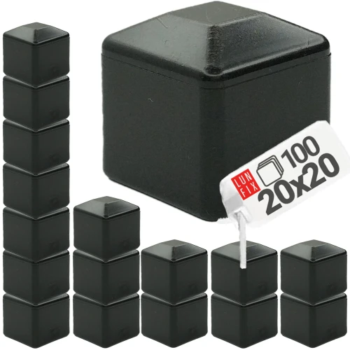 Čepička PVC na sloupek 20x20 mm černá 100ks.