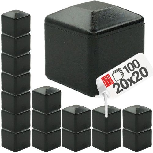 Čepička PVC na sloupek 20x20 mm černá 100ks.