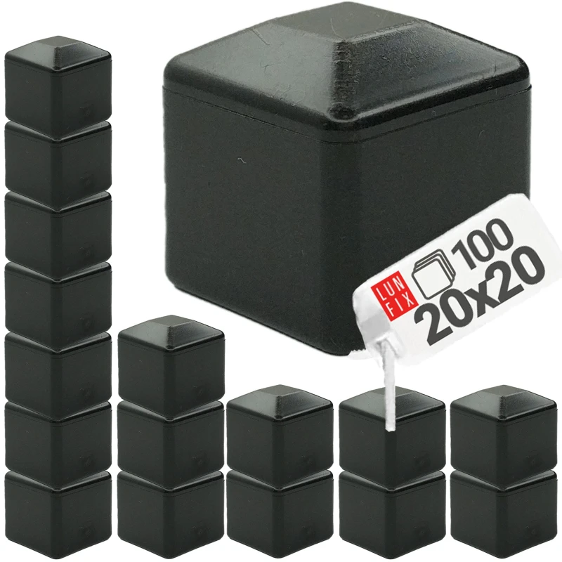 Čepička PVC na sloupek 20x20 mm černá 100ks.