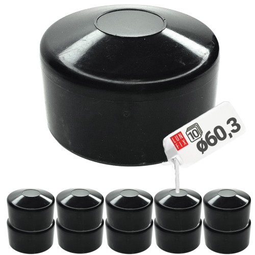 Čepička PVC na sloupek fi60 mm černá 10ks.