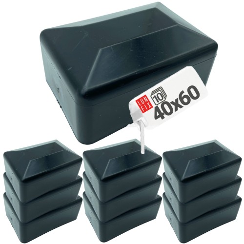 Čepička PVC na sloupek 40x60 mm černá 10ks.