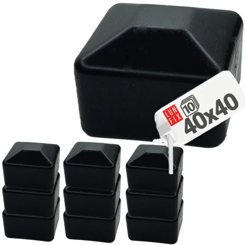 Čepička PVC na sloupek 40x40 mm černá 10ks.