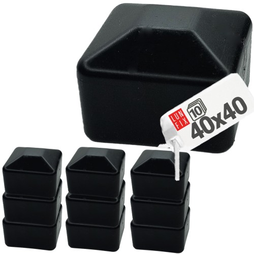 Čepička PVC na sloupek 40x40 mm černá 10ks.