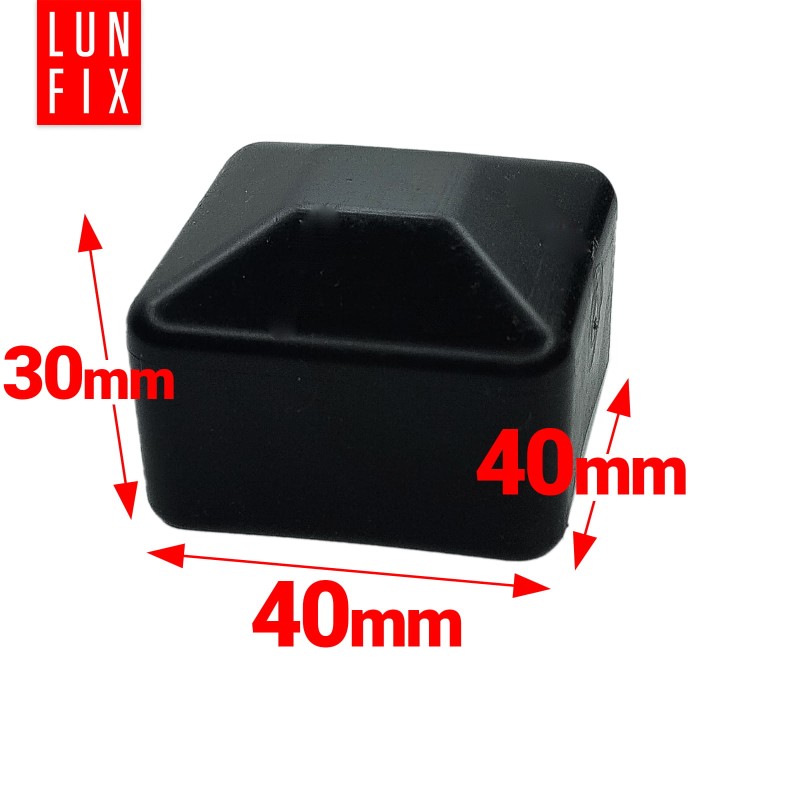 Nasadka na słupek 40x40 mm czarna daszek 10szt.