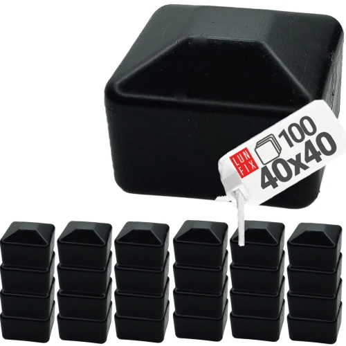 Čepička PVC na sloupek 40x40 mm černá 100ks.