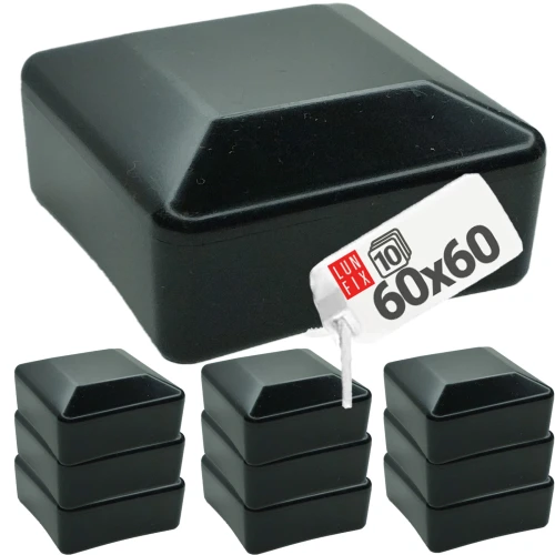 Čepička PVC na sloupek 60x60 mm černá 10ks.