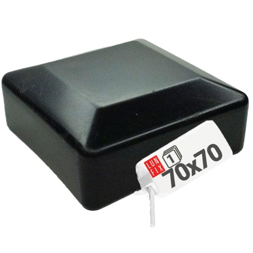 Čepička PVC na sloupek 70x70 mm černá 1ks.
