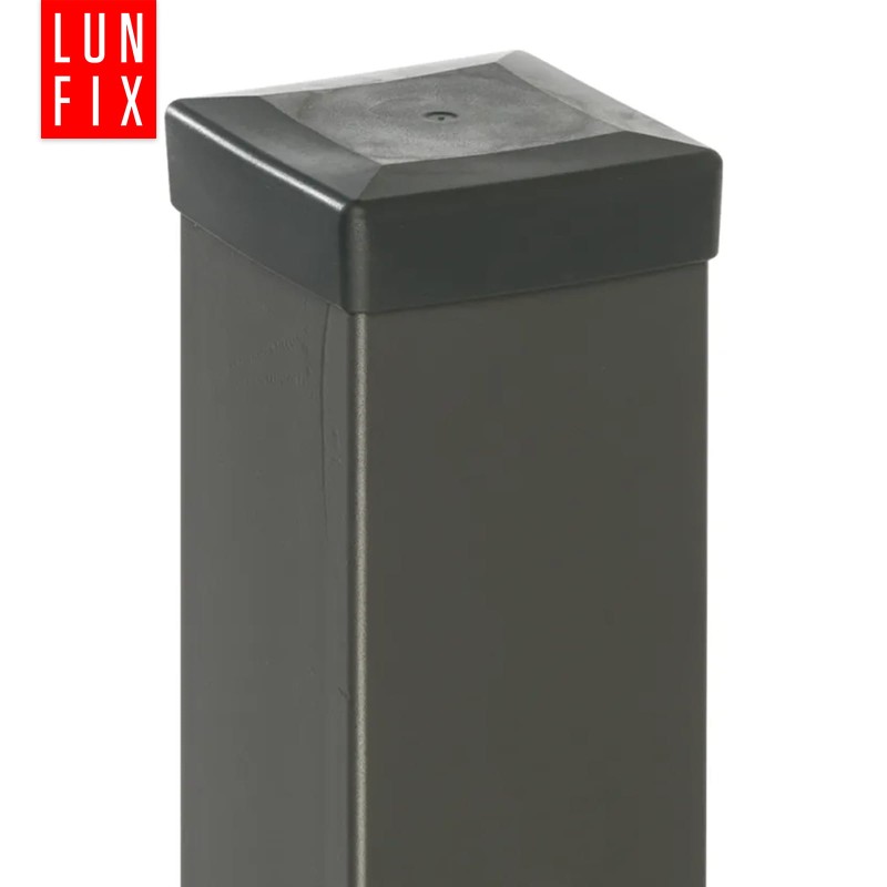 Nasadka na słupek 70x70 mm czarna daszek 10szt.