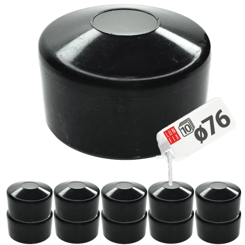 Čepička PVC na sloupek fi76 mm černá 10ks.
