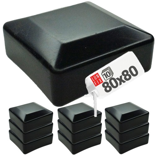 Čepička PVC na sloupek 80x80 mm černá 10ks.