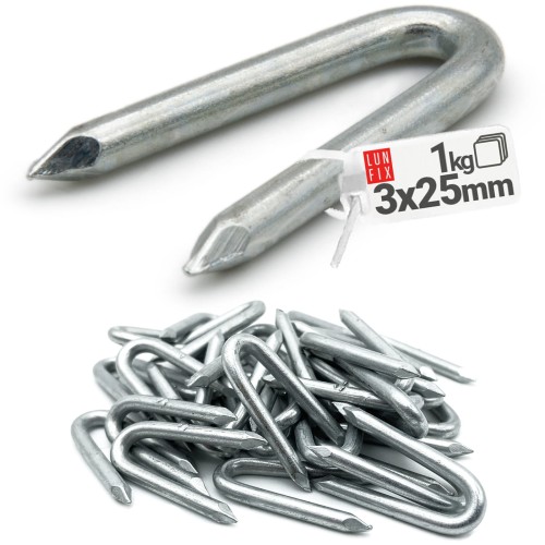 Svorky telegrafické 3x25mm 1kg