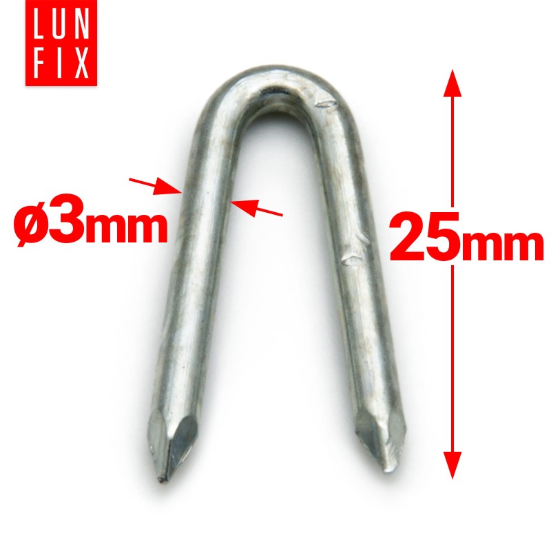 Skoble gwoździe 3x25 mm ocynkowane 1kg