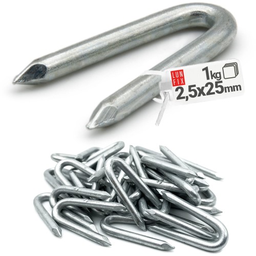 Svorky telegrafické 2,5x25mm 1kg